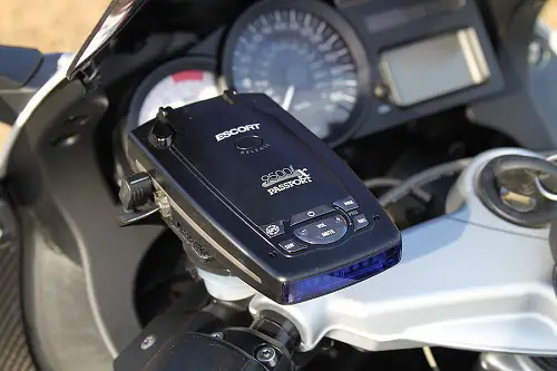 Radar Detector On Motorcycle